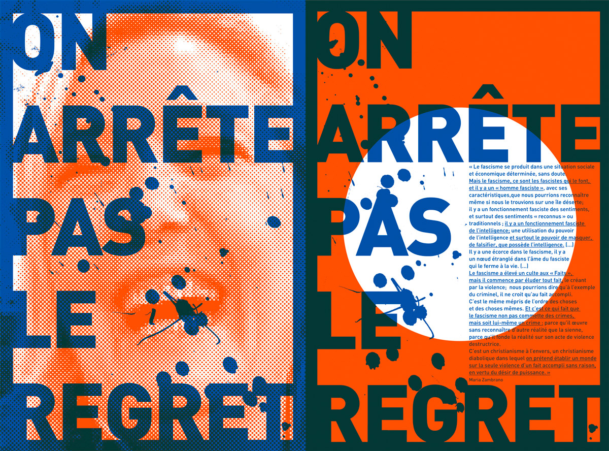 Vincent Perrottet affiche On arrete pas le regret